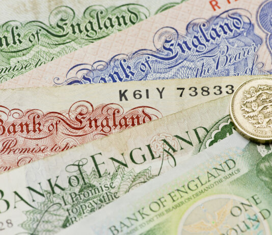 Das Britische Pfund GBP Britische Pfund Banknoten