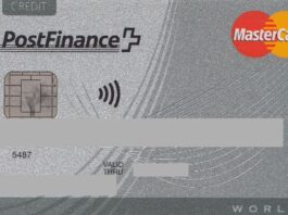 PostFinance senkt Rückerstattung auf dem Kreditkartenumsatz Master Card Standard PostFinance